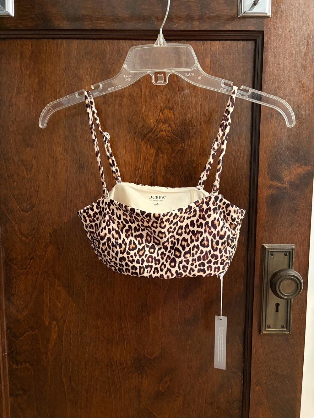 J. Crew Leopard-Print Classic Sculpt Swim Top